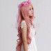 New! Vocaloid Megurine Luka Ruka Pink Curl Long Cosplay Wig